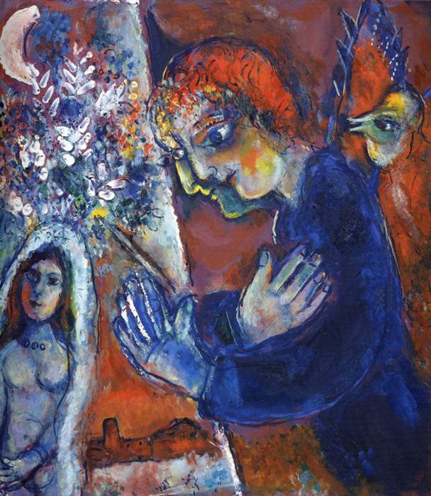 Artist at Easel painting - Marc Chagall Artist at Easel art painting